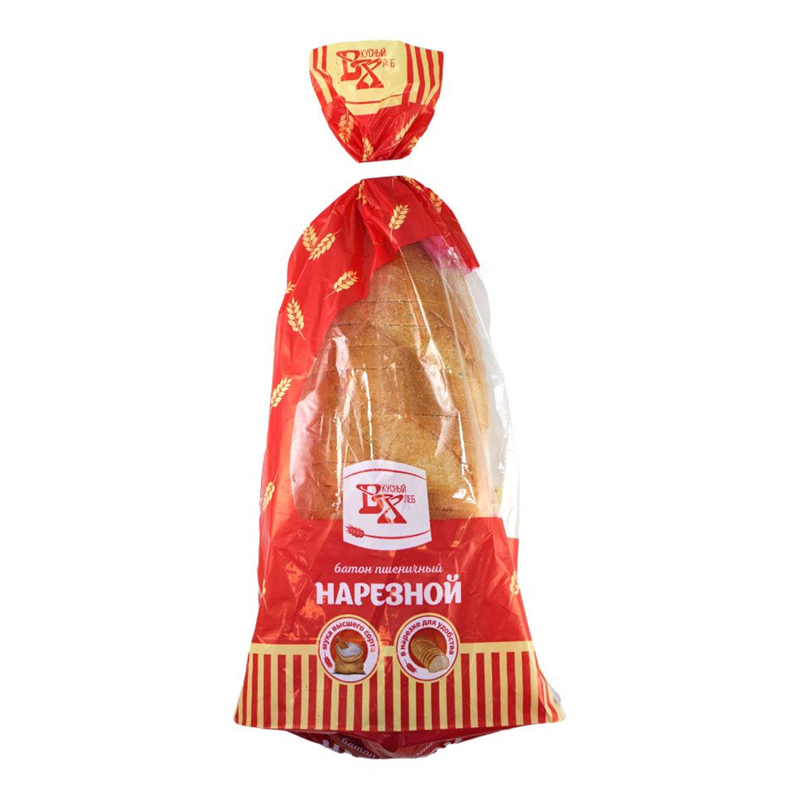 

Батон Вкусный хлеб пшеничный в нарезке 350 г
