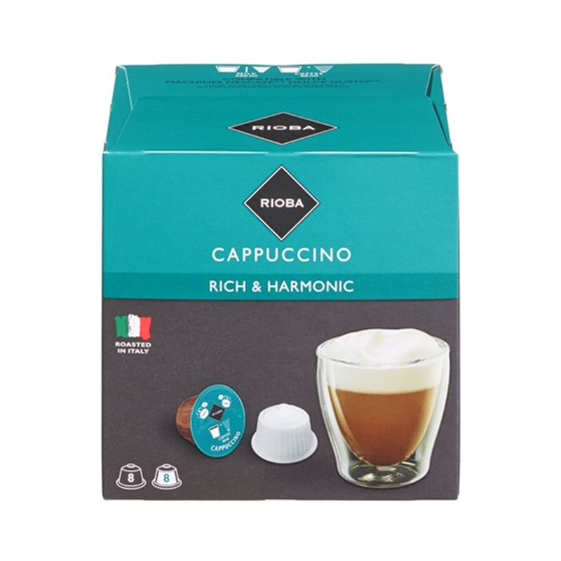 фото Кофе rioba dolce gusto cappuccino в капсулах 12 г х 16 шт