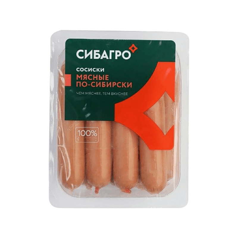 

Сосиски Сибагро По-сибирски вареные 400 г