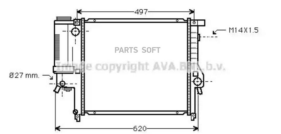

AVA Радиатор системы охлаждения AVA BW2124
