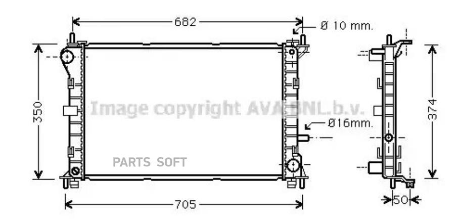 

AVA Радиатор системы охлаждения AVA FD2379