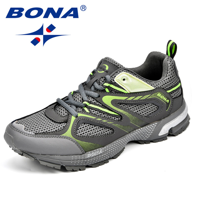 

Спортивные кроссовки мужские Bona TrekSilver зеленые 44 RU, Зеленый, TrekSilver