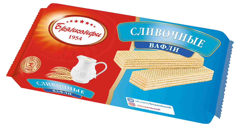 

Вафли Брянконфи сливочные 200гр