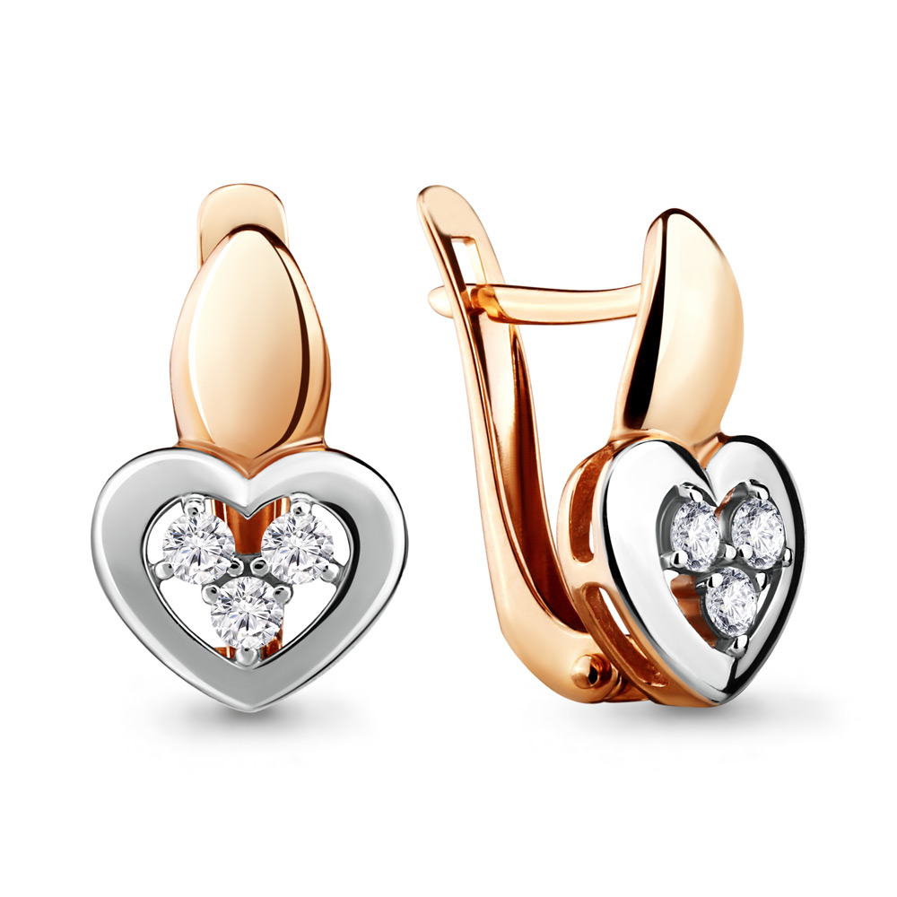 

Серьги из серебра с фианитом Aquamarine 46606А_925_з, 46606А_925_з