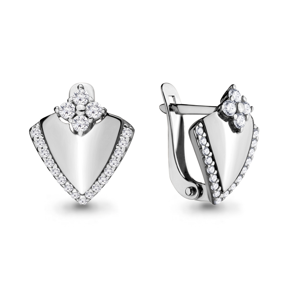 

Серьги из серебра с фианитом Aquamarine 46607А_925_р, 46607А_925_р