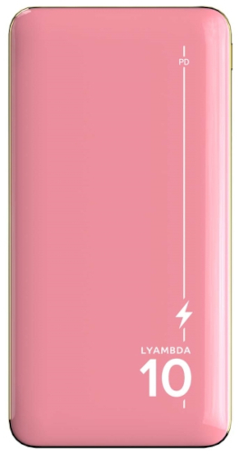 фото Внешний аккумулятор lyambda 10000mah pd+qc3.0 slim pink (lp301-pk)