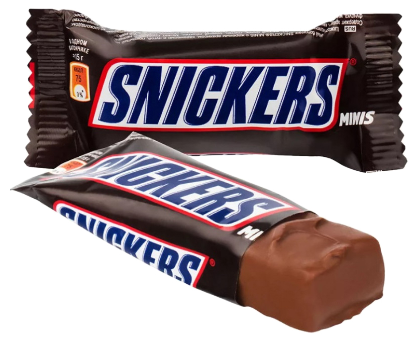 фото Батончики snickers минис молочные