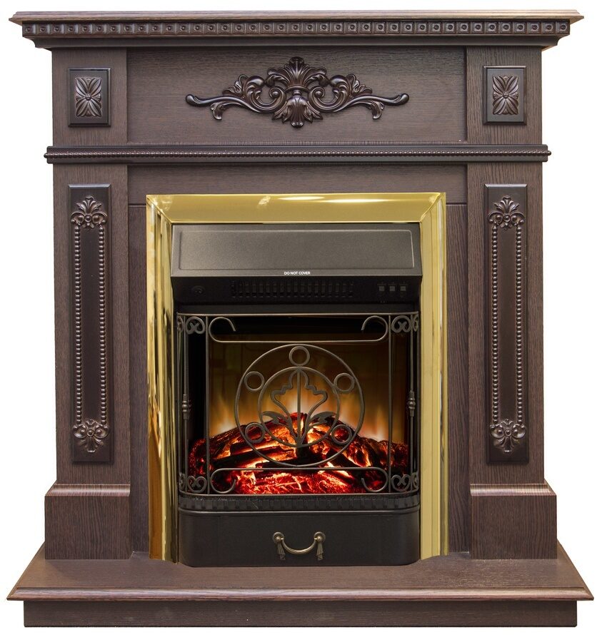 

Электрокамин RealFlame Lilian DN с очагом Majestic Lux Brass