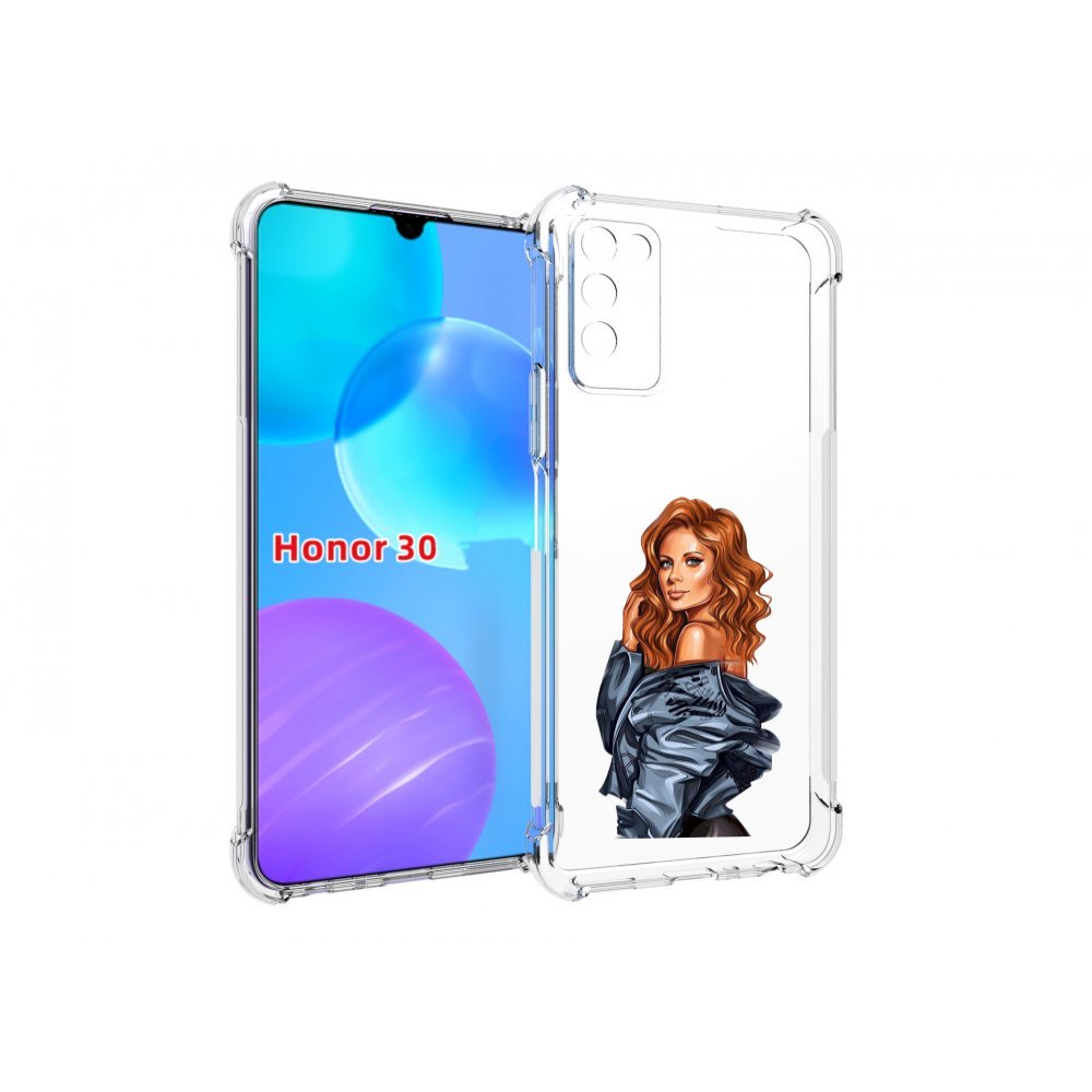 

Чехол MyPads Рыжая-девушка женский для Huawei Honor 30 Lite, Tocco