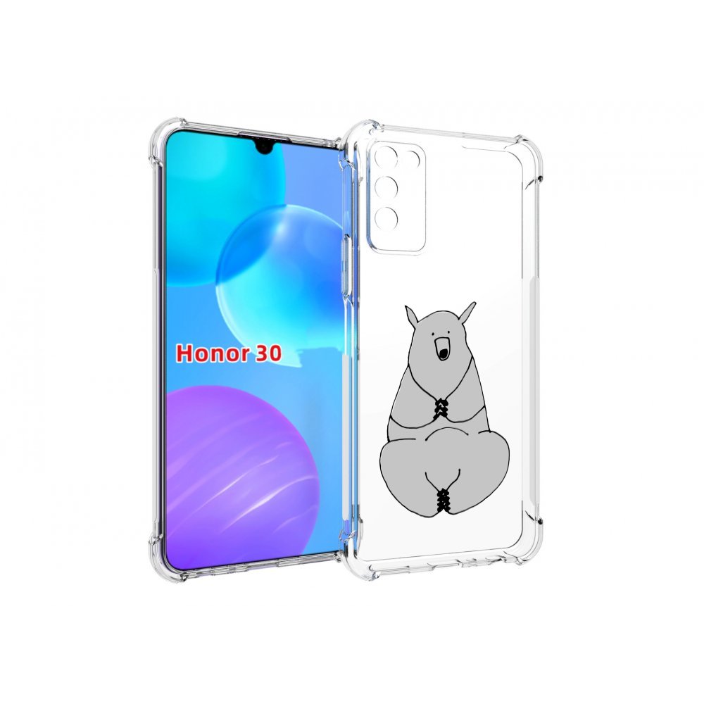 

Чехол MyPads Серый медведь для Huawei Honor 30 Lite, Tocco