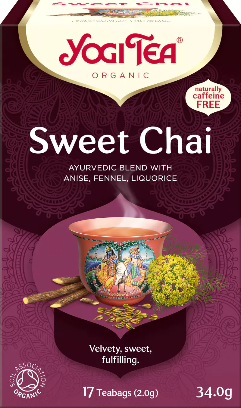 Чай в пакетиках Yogi Tea Sweet Chai Сладкий чай, анис, фенхель, солодка, 17 пакетиков