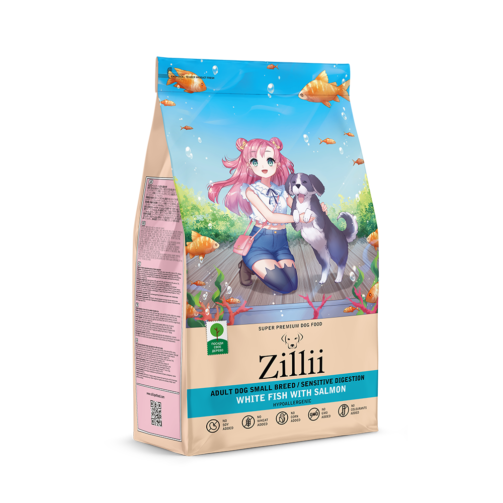 Сухой корм для собак мелких пород ZILLII с чувствительным пищеварением, 800 г