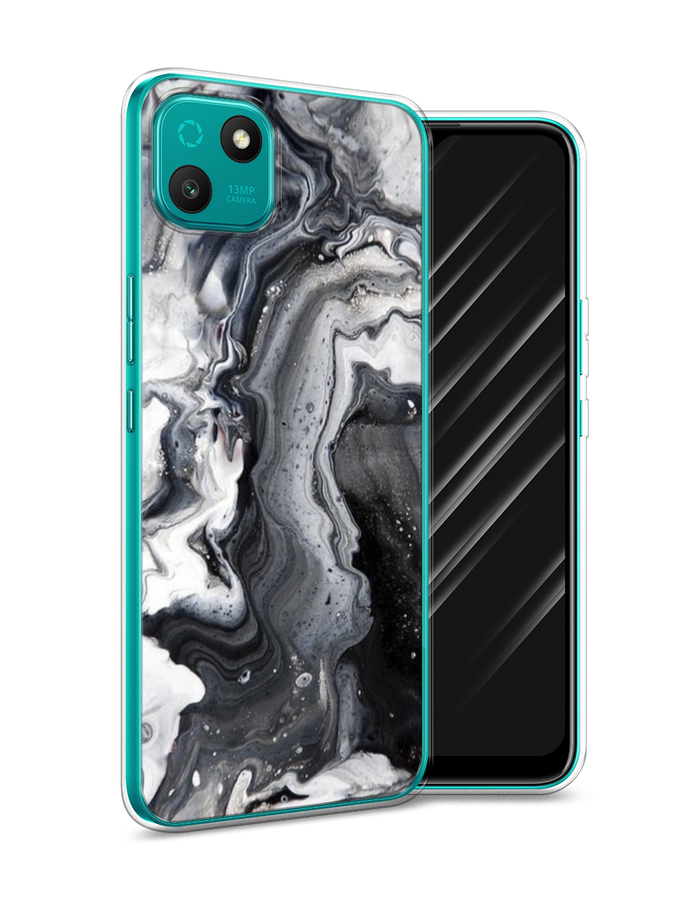 

Чехол Awog на Wiko T10 "Бело-черные сложные полосы", Разноцветный