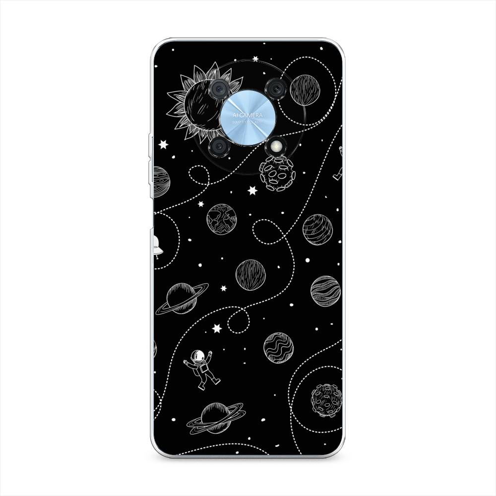 

Чехол Awog на Huawei Nova Y90 "В невесомости", Белый;черный