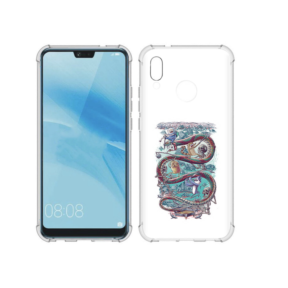 

Чехол MyPads Tocco для Huawei P20 Lite время приключений страшилка (PT130405.51.280), Прозрачный, Tocco