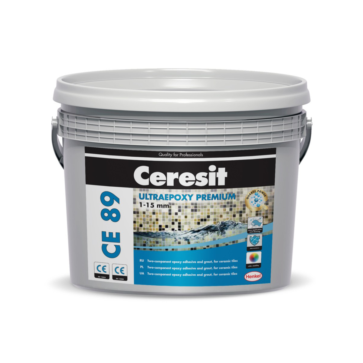 Затирка Ceresit CE 89 Ultraepoxy premium №807, жемчужно-серая, 2,5 кг