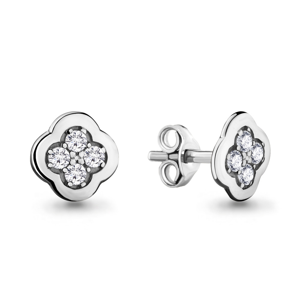 

Моносерьга из серебра с фианитом Aquamarine 46621А_925_р, 46621А_925_р