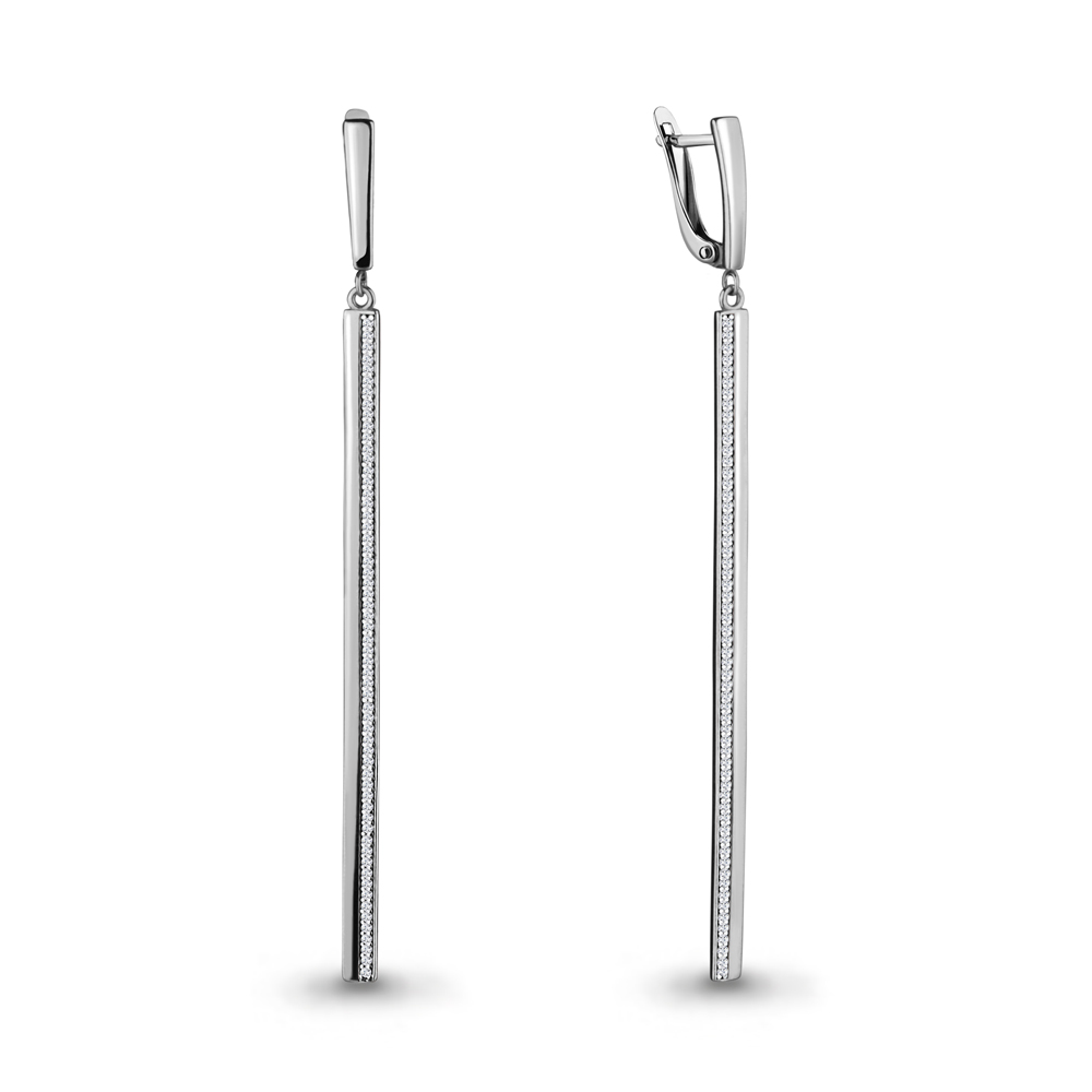 

Серьги из серебра с фианитом Aquamarine 46625А_925_р, 46625А_925_р