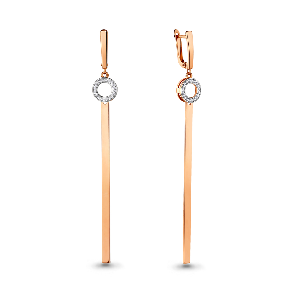 

Серьги из серебра с фианитом Aquamarine 46626А_925_з, 46626А_925_з
