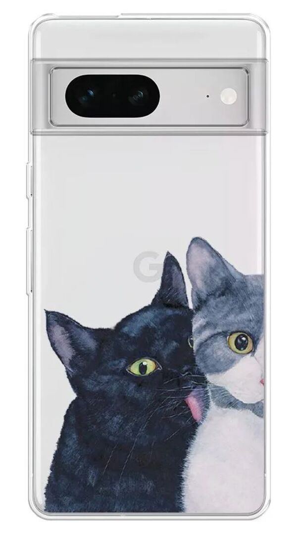 

Чехол Awog на Google Pixel 7 "Кошачья любовь", Разноцветный