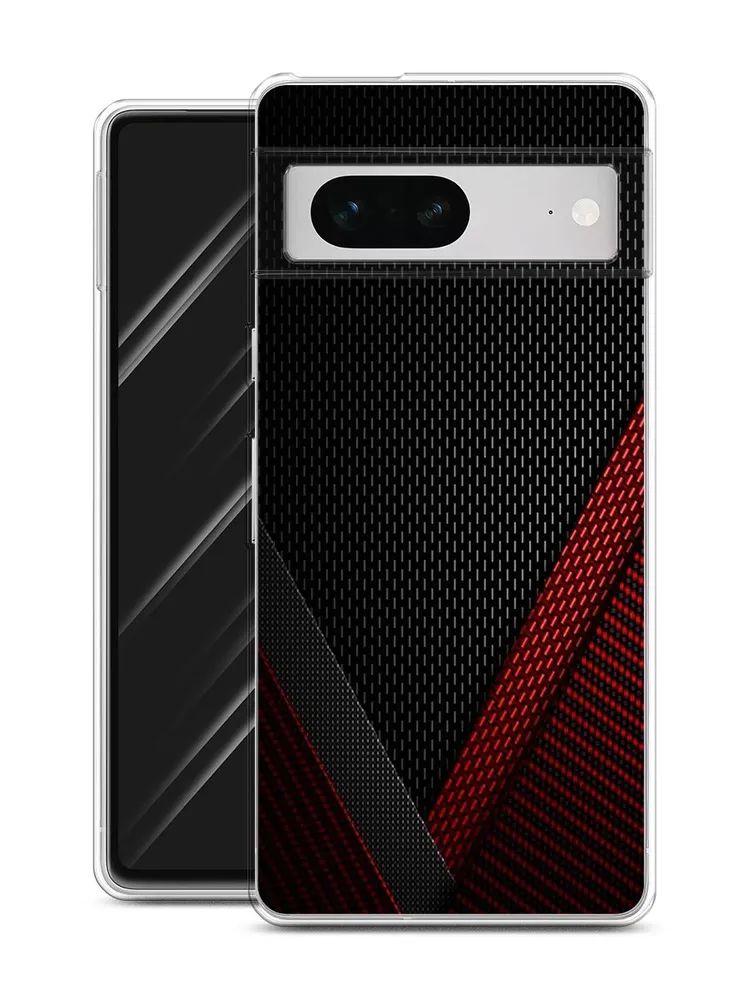 

Чехол Awog на Google Pixel 7 "Красный карбон", Разноцветный