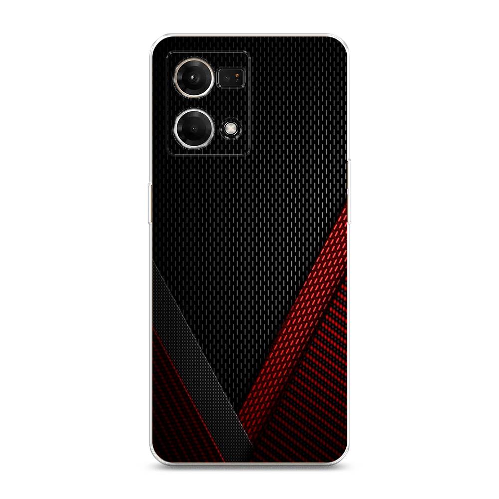 

Чехол Awog на Oppo Reno 7 4G/8 4G "Красный карбон", Разноцветный