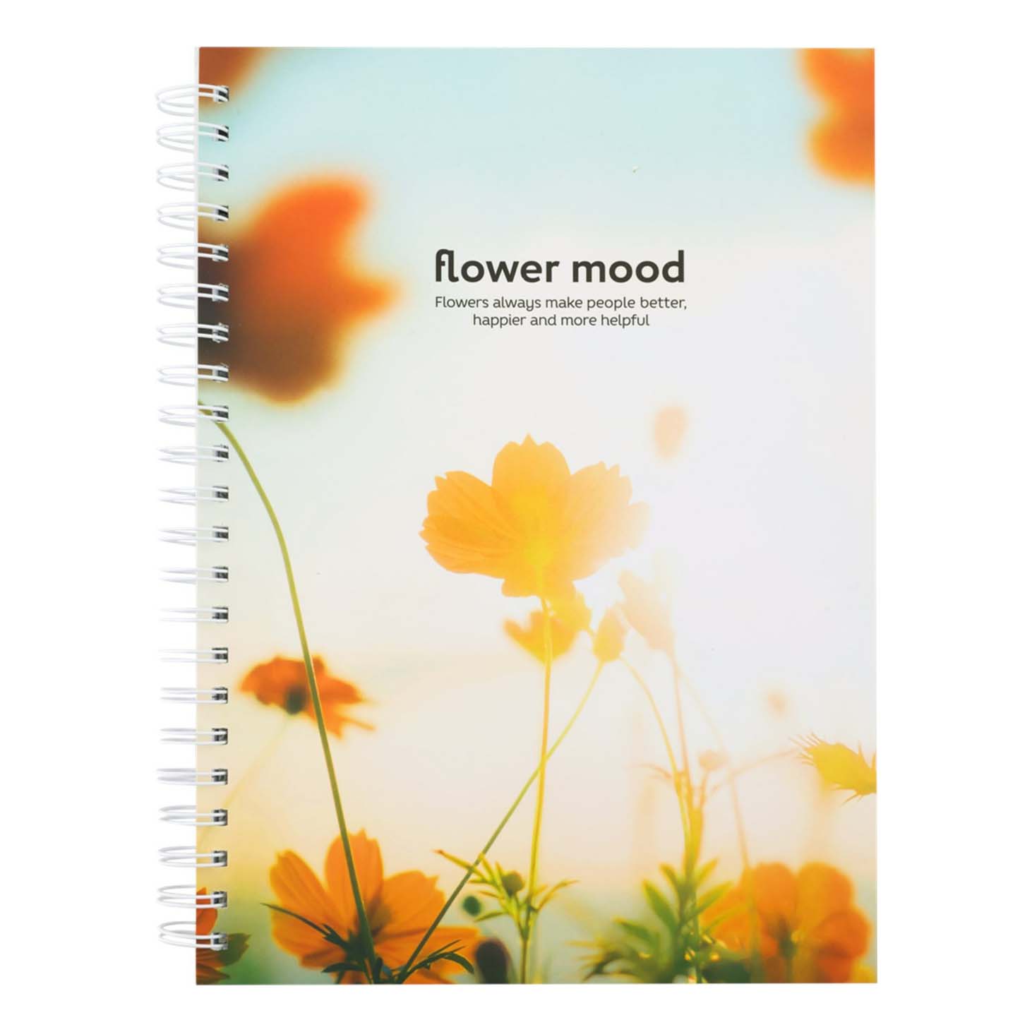 

Тетрадь общая Flower mood 80 листов А5 на спирали в клетку