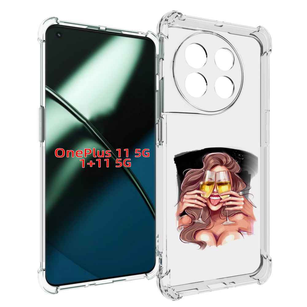 

Чехол MyPads любительница-шампанского-модель женский для OnePlus 11, Прозрачный, Tocco