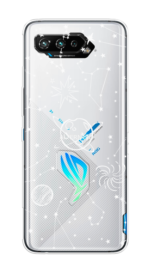 

Чехол на Asus ROG Phone 5/5s "Планеты в космосе", Белый, 44550-1