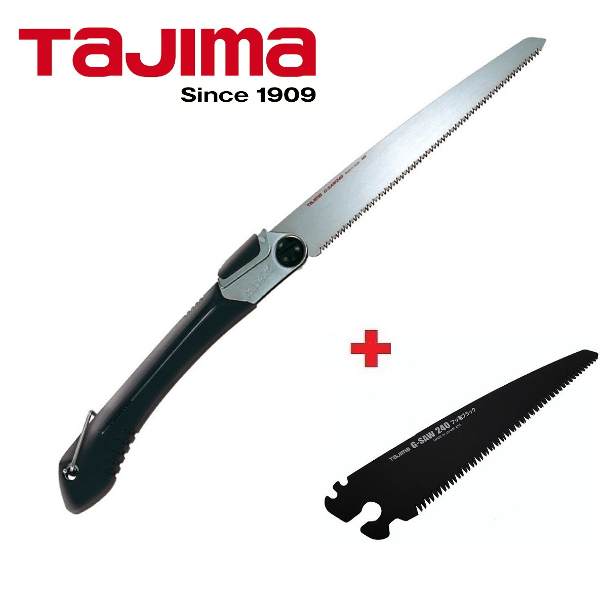 Ножовка складная TAJIMA Rapid-Pull GK-G240(240мм) + зап.полотно с покрытием ALB240(240мм)
