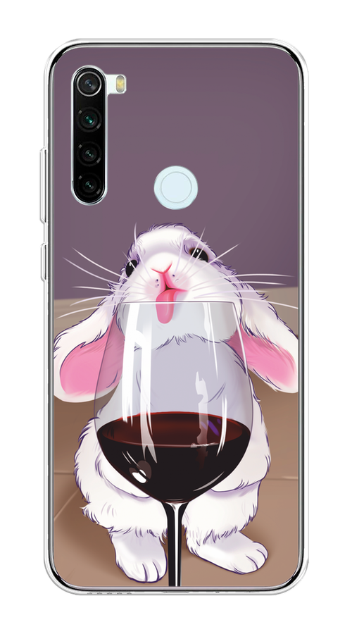 

Чехол на Xiaomi Redmi Note 8T "Кролик с бокалом", Белый;розовый;красный, 37450-1