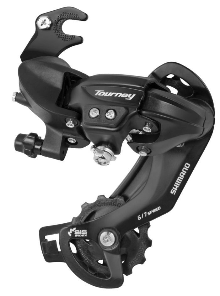 

Переключатель задний Shimano Tourney RD-TY300 Rear Derailleur/Крепление под крюк/6/7-Sp. O, Черный