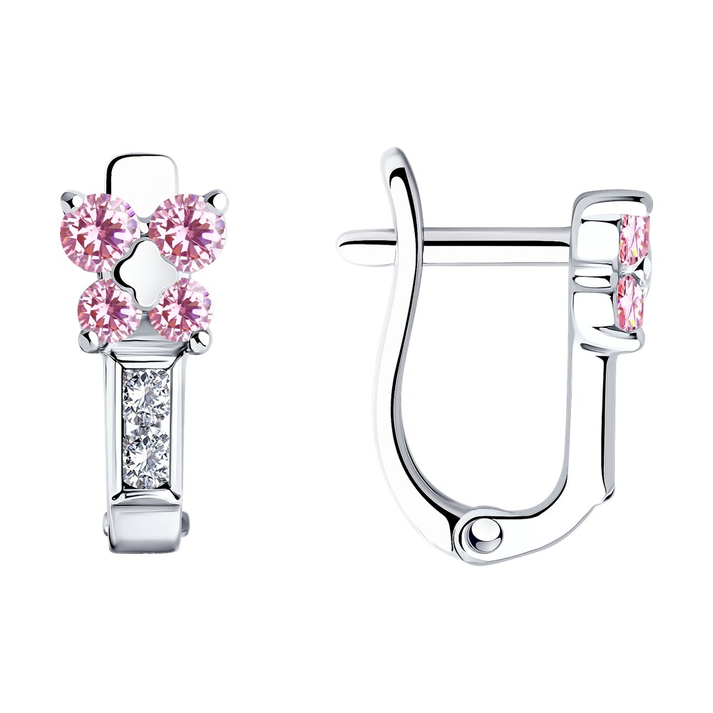

Серьги из серебра SOKOLOV 94026111, фианит, 94026111