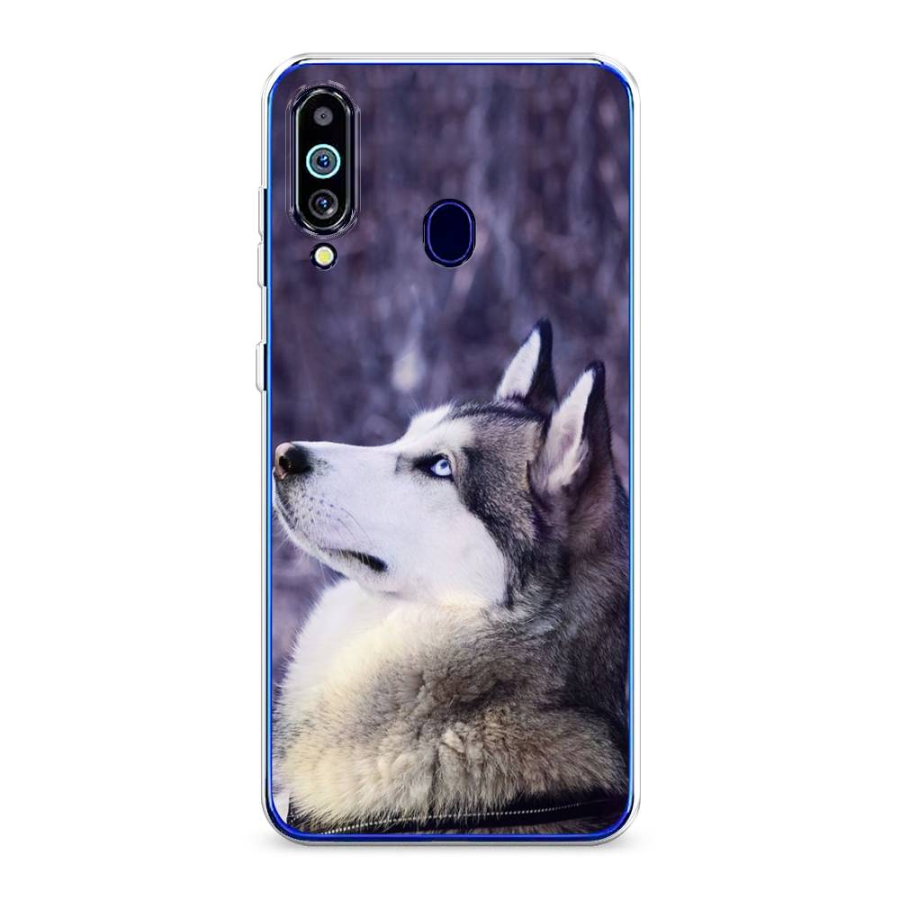

Чехол на Samsung Galaxy M40 "Хаски 1", Фиолетовый;белый, 28750-1