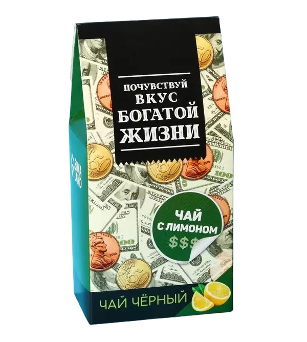 

Фабрика счастья Чай черный Красивой жизни в коробке, вкус: лимон, 50 г.