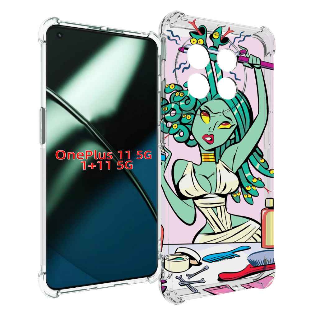

Чехол MyPads медуза расчесывается женский для OnePlus 11, Прозрачный, Tocco