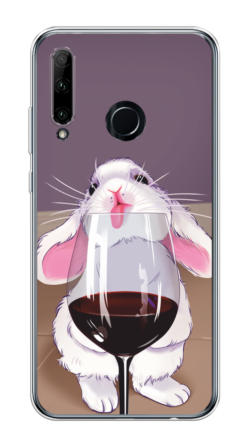 

Чехол на Honor 20e "Кролик с бокалом", Белый;розовый;красный, 6104150-1