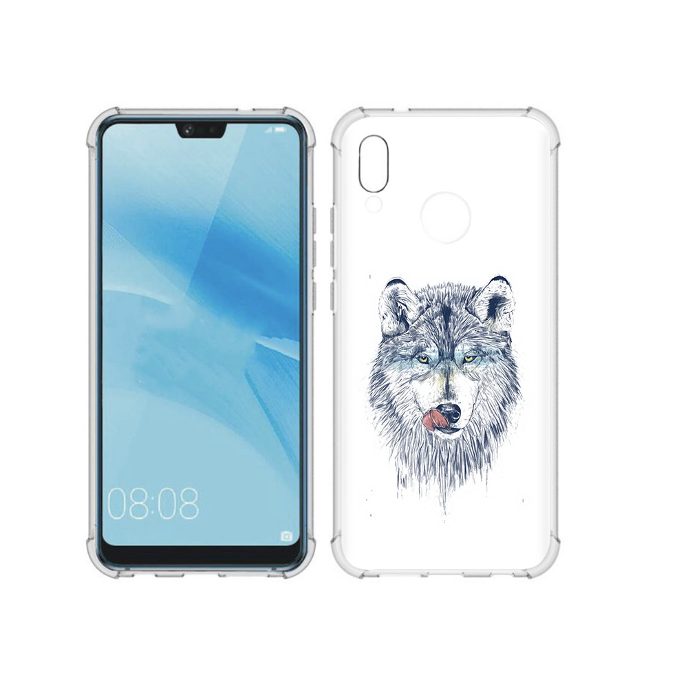 Чехол MyPads Tocco для Huawei P20 Lite голодгый волк (PT130405.51.292)