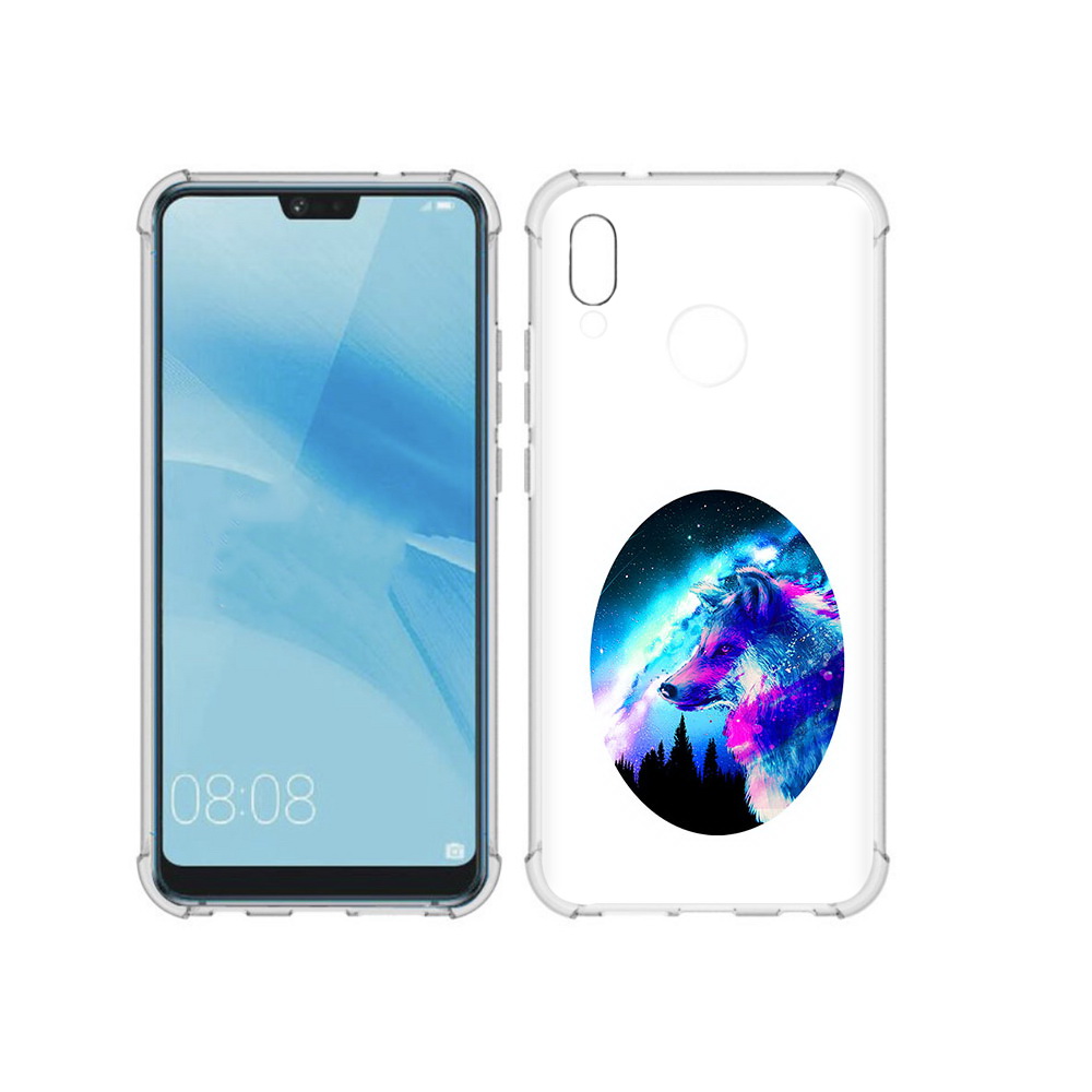 

Чехол MyPads Tocco для Huawei P20 Lite голубой волк (PT130405.51.293), Прозрачный, Tocco