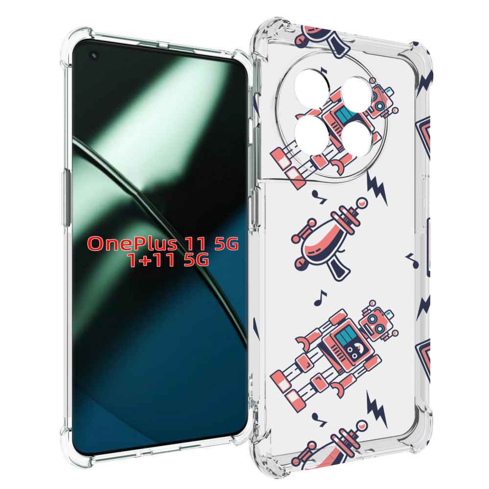 

Чехол MyPads мини-роботы для OnePlus 11, Прозрачный, Tocco