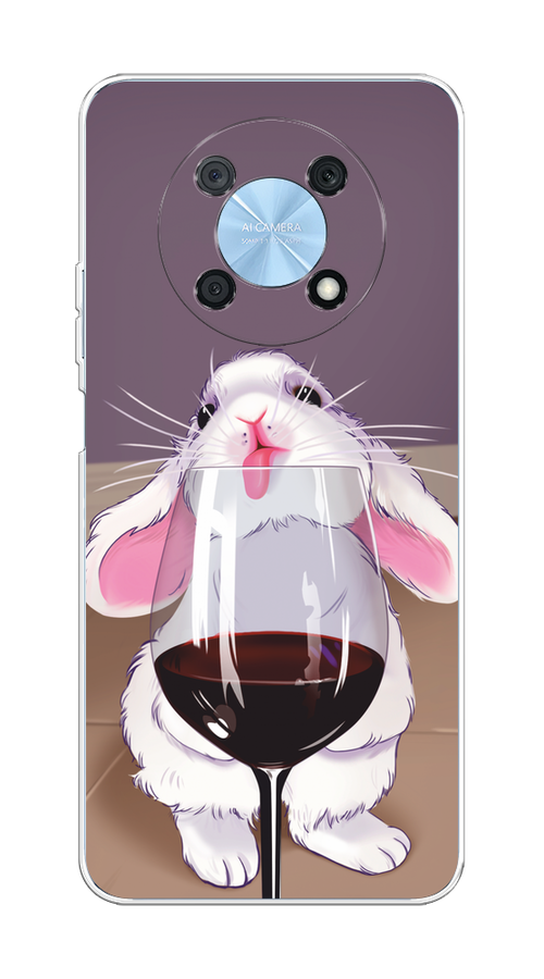

Чехол на Huawei Nova Y90 "Кролик с бокалом", Белый;розовый;красный, 6109350-1