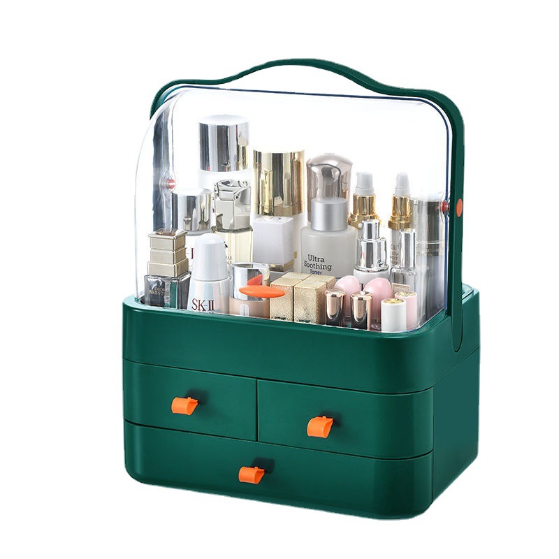 

Органайзер для хранения косметики GOOD HOME с крышкой, зеленый, new_beauty