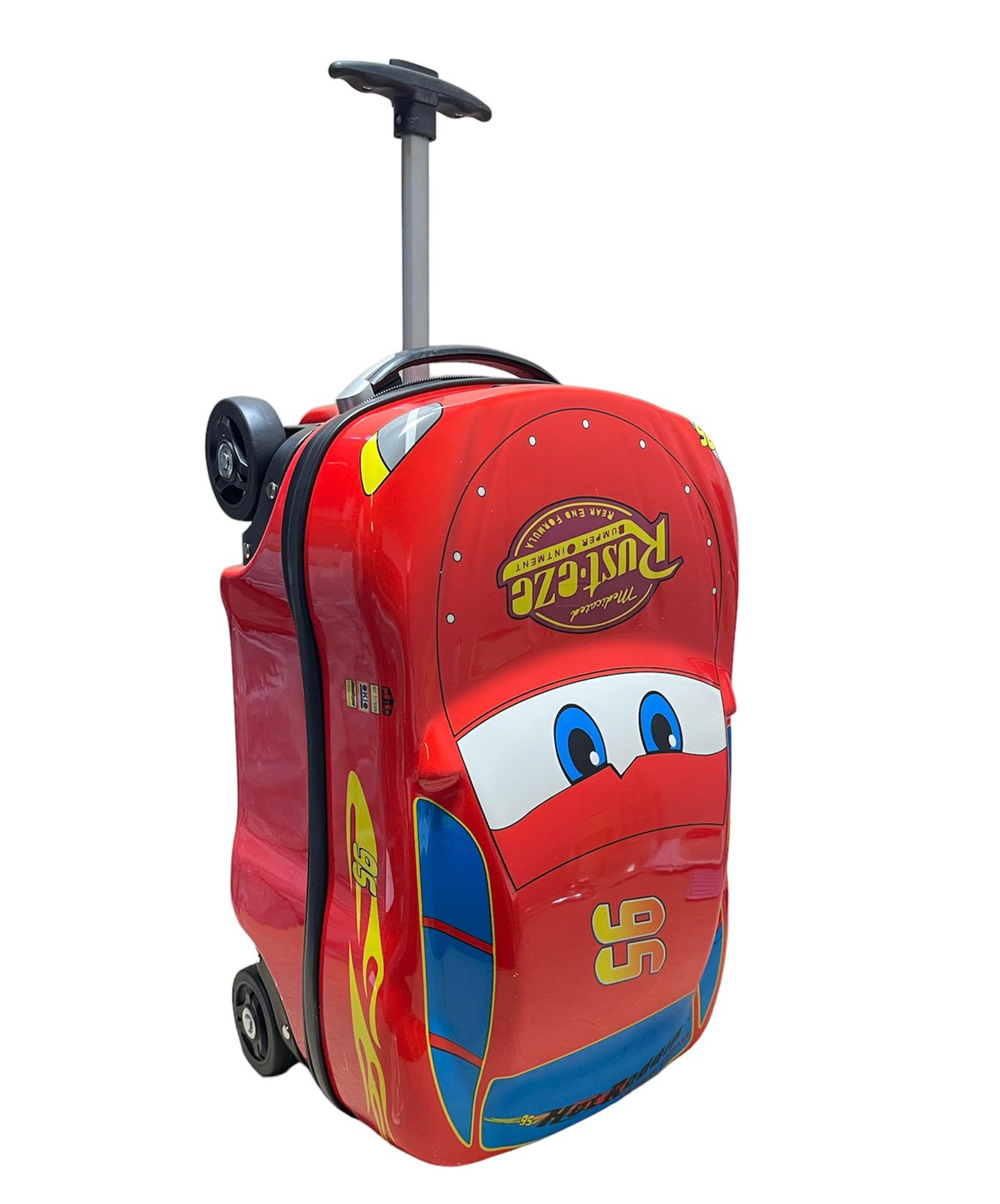 Детский чемодан BAGS-ART на колесах, S+, АВС пластик, мультгерои Маквин, красный
