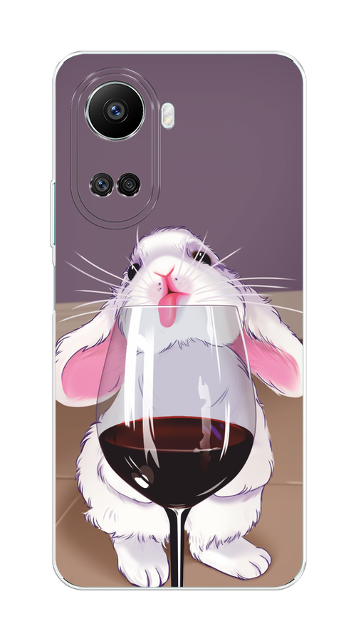 

Чехол на Huawei nova 10 SE "Кролик с бокалом", Белый;розовый;красный, 6109650-1