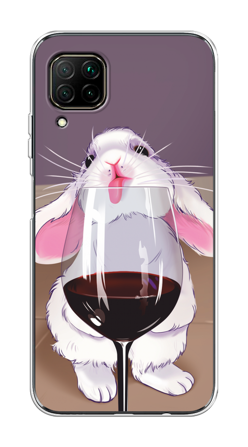 

Чехол на Huawei P40 Lite/Nova 6 SE/Nova 7i "Кролик с бокалом", Белый;розовый;красный, 611850-1