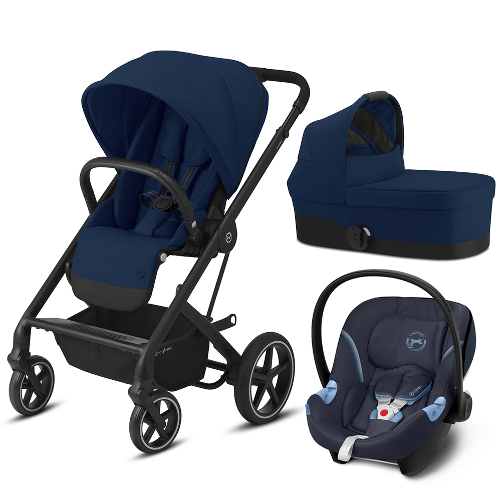 

Коляска 3в1 Cybex Balios S Lux BLK Navy Blue (с адаптером и дождевиком), Balios S Lux 3в1