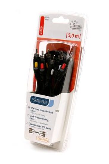 фото Кабель vivanco 42030.9/51-n 3rca - 3rca 5,0м black