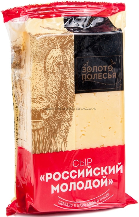 

Сыр Золото Полесья Российский молодой 50%