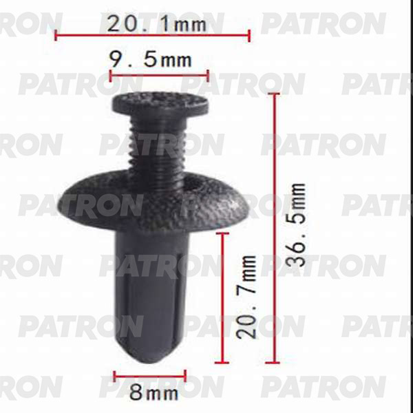 

Клипса пластмассовая комплект 10шт Acura, Honda, Hyundai, Kia, Lexus, Mitsubishi, Toyota п