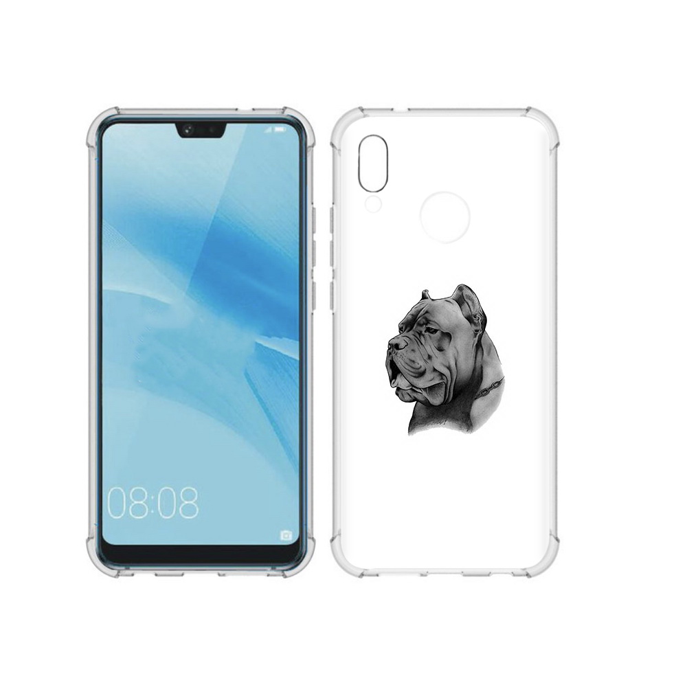 

Чехол MyPads Tocco для Huawei P20 Lite грозный бульдог (PT130405.51.300), Прозрачный, Tocco